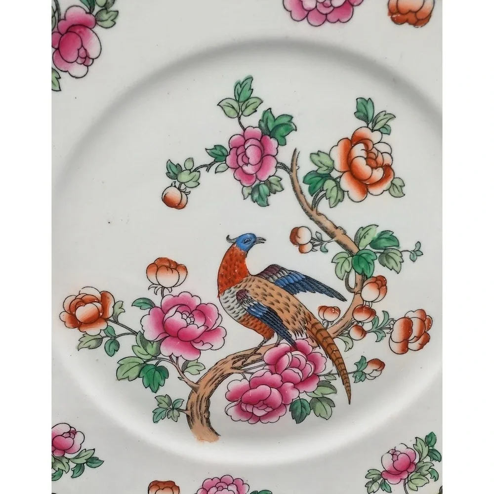Whieldon Ware Pheasant Dinner Plate F Winkle Co England‎ Floral Bird Chinoiserie